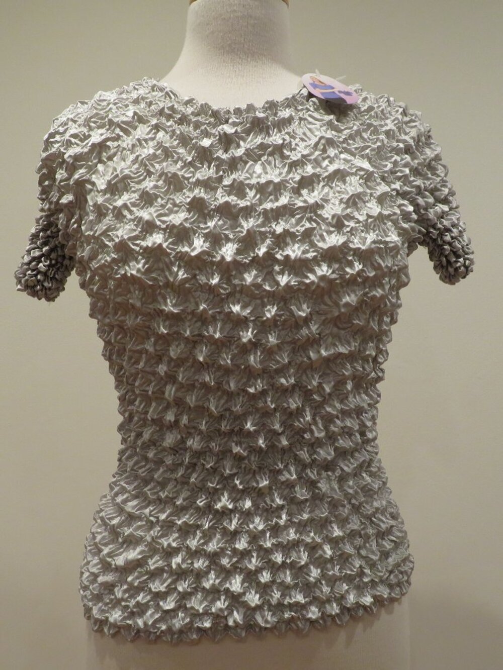 F.C Popcorn Bubble Crinkle Short Sleeve Top